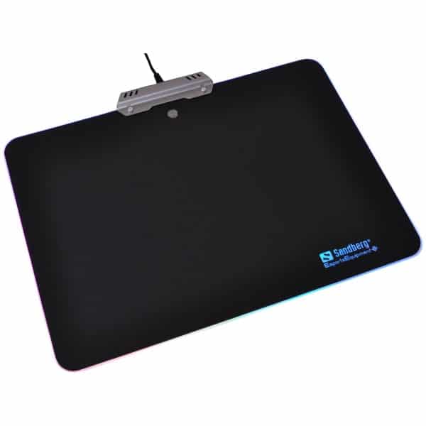 Sandberg Touch RGB Mousepad Aluminium med LED lys og farveskift.