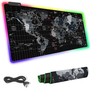 XXXL Gaming musemåtte med LED Lys 90x40 cm